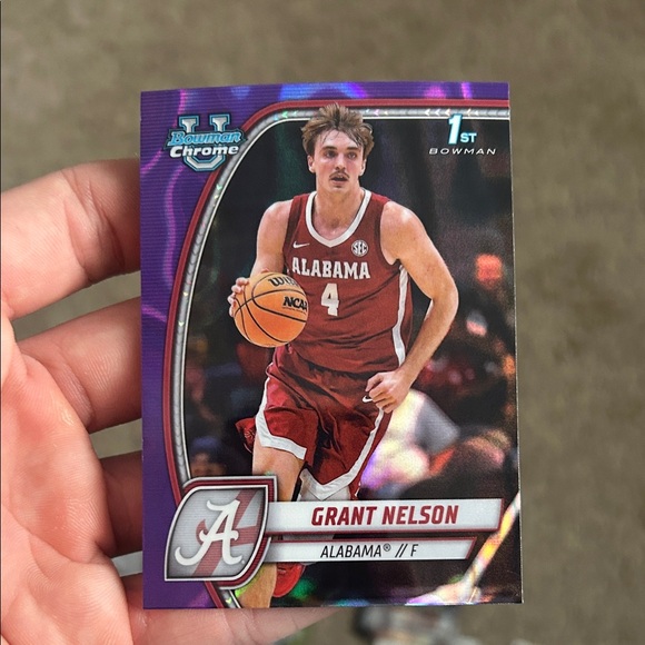 Alabama Men’s Basketball Lot purple waves, refractors numbered cards - Picture 7 of 7